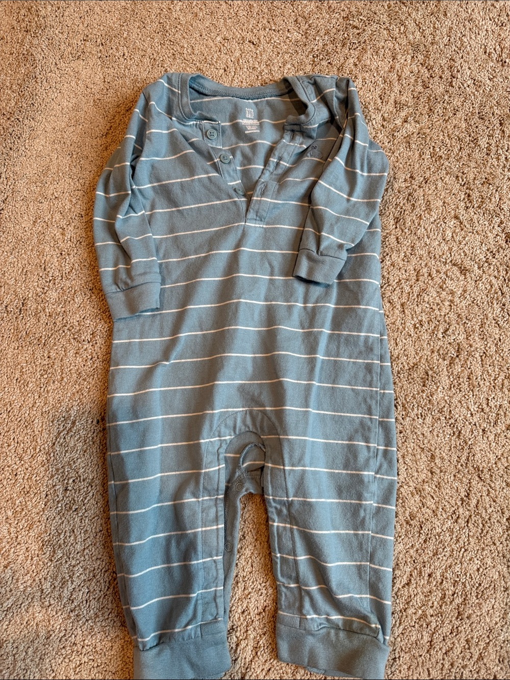 GAP Blue and White Striped Baby One-Piece